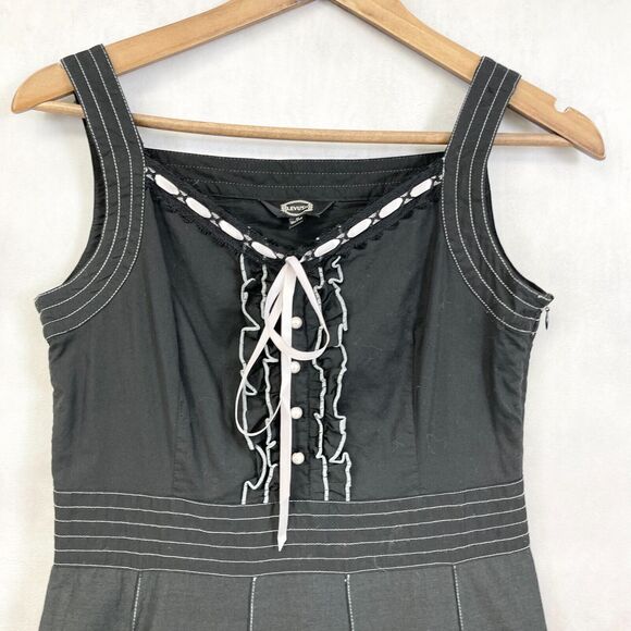 Levu'su Dress Womens Medium Floral Coquette Milkmaid Feminine Ruffled Bohemian - Picture 6 of 10